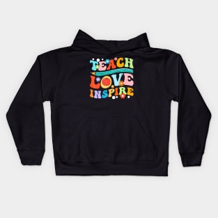 Groovy Teacher Inspirational Happy Back To School Kids Hoodie